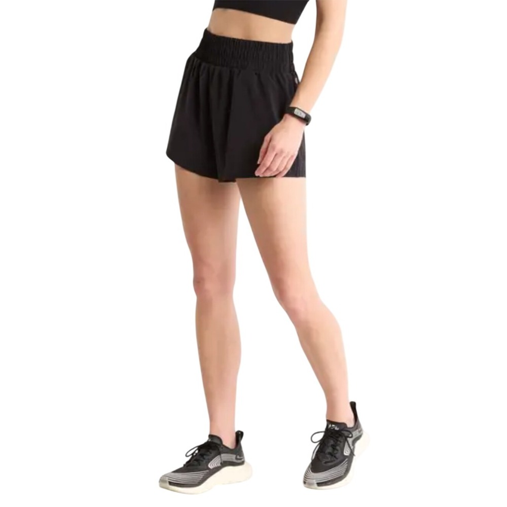 Zella Womens Black Athletic Running Shorts with Drawstring Waist Size S